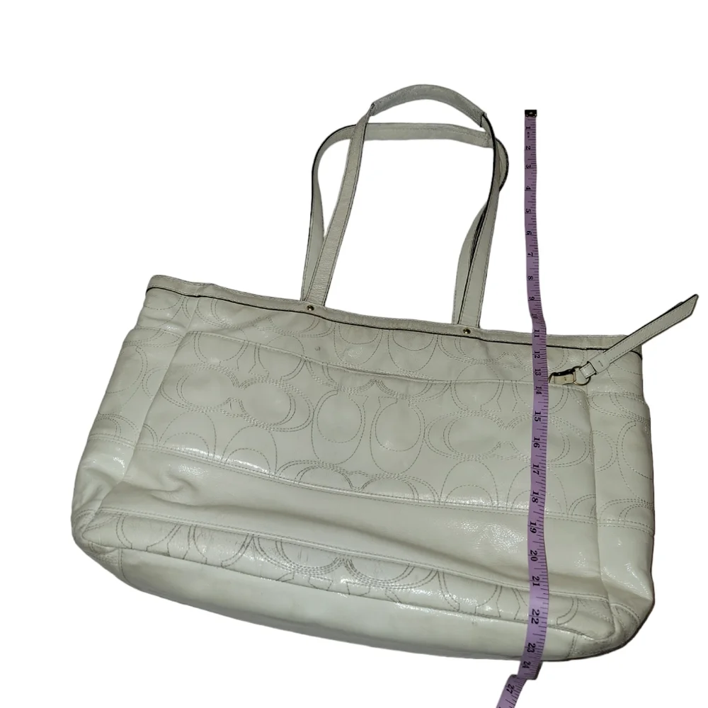 Coach Cream leather diaper bag